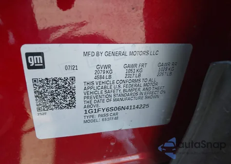 2022 Chevrolet Bolt Euv Fwd Lt z USA, uszkodzony, nr VIN 1G1FY6S06N4114225